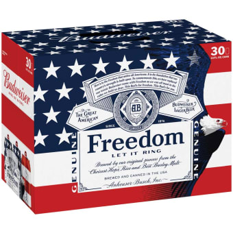 Budweiser Pale Lager - 30 cans / 12oz