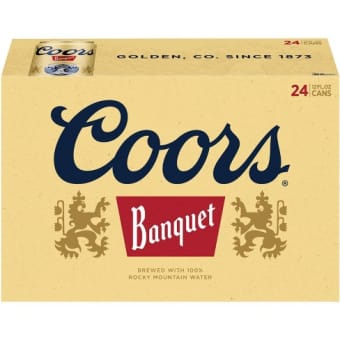 Coors Banquet Lager Beer - 24 cans / 12oz