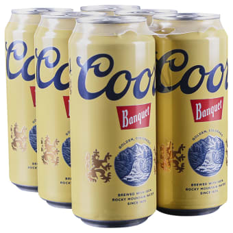 Coors Banquet Lager Beer - 6 cans / 16oz