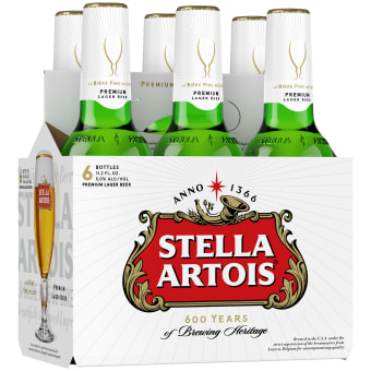 Stella Artois (5.2% ABV) - 6 pack / 12oz bottle