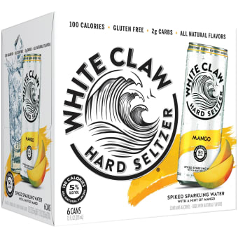 White Claw Mango Hard Seltzer - 6 cans / 12oz