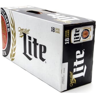 Miller Lite Beer - 18 cans / 12oz