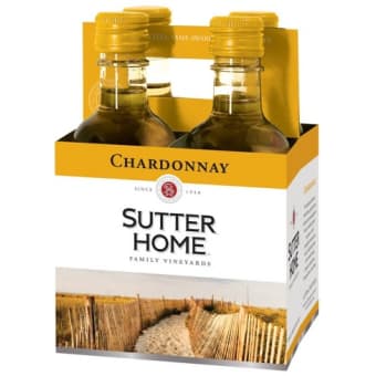 SUTTER HOME CHARDONNAY 4PK 187ML