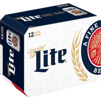 MILLER LITE CAN BIG 16OZ 12 CAN