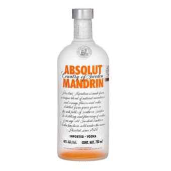 ABSOLUT MANDRIN VODKA 750ML