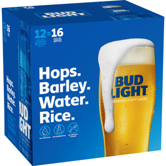 BUDLIGHT ALUMINUM 16OZ 12-PK