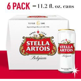 Stella Artois cans 6pack 12oz