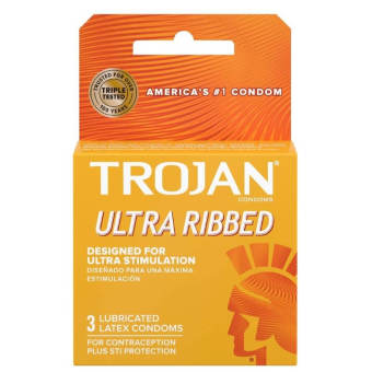 Trojan Ultra Ribbed 3 pk.