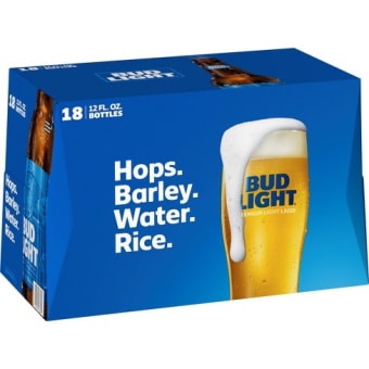 Bud Light 18pk 12oz bottles