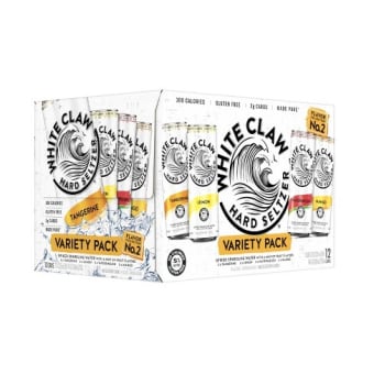 WHITE CLAW HARD SELTZER VARIETY NO2. 12PK 12 OZ CANS
