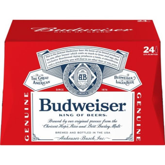 BUD 12 OZ 24PK BOTTLE
