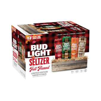 Bud Light Seltzer Flannel - 12 pack bottle 12oz