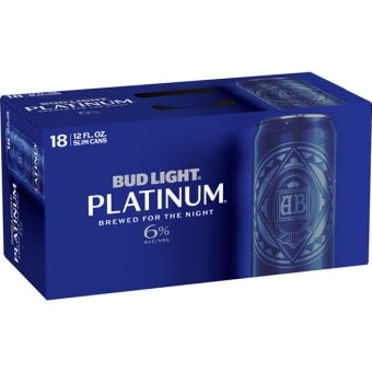 Bud Light Platinum - 18 pack can 12oz