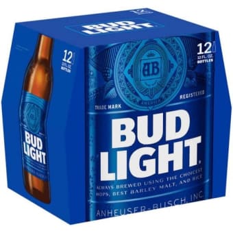 BUD LIGHT - 12PK BTL - 12 OZ