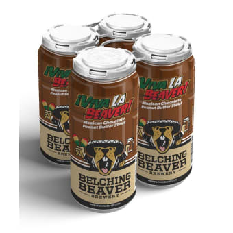 Belching Beaver Viva La Beaver MX Peanut Butter Stout 4pack 16oz can