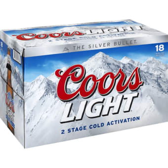 Coors Light 18 pack 16oz can