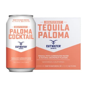 Cutwater Grapefruit Paloma Cocktail 4 Pack 12Oz can