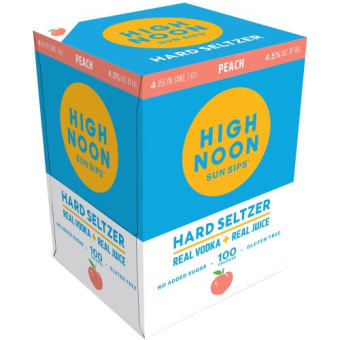 High Noon Seltzer Peach 4 Pack 355Ml can