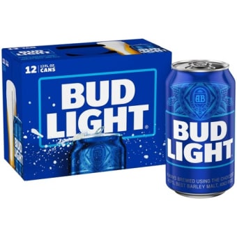 Bud Light Beer - 12 cans / 12oz