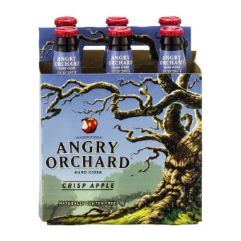 Angry Orchard Crisp Apple Hard Cider - 6 bottles / 12oz