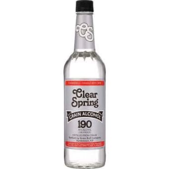 CLEAR SPRINGS 190 GRAIN ALCOHOL 1.0L