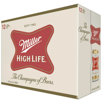 Miller High Life Beer - 12 cans / 12oz