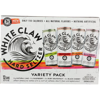 White Claw Variety Pack Hard Seltzer - 12 cans / 12oz