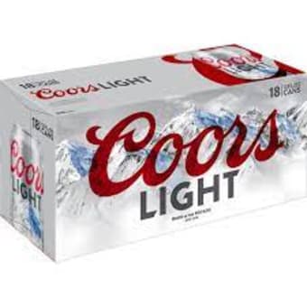 COORS LIGHT 18 PK CAN