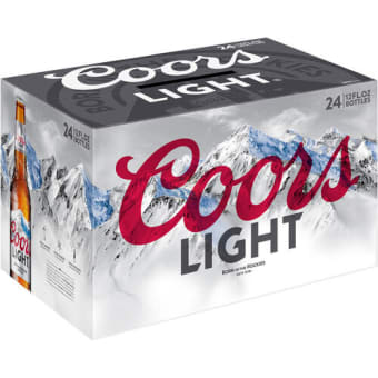 COORS LIGHT BEER 12OZ 24 BT