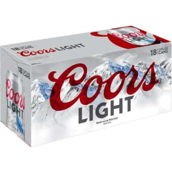 Coors Light 12oz 18 Pack Can