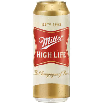 Miller High Life 25 oz can