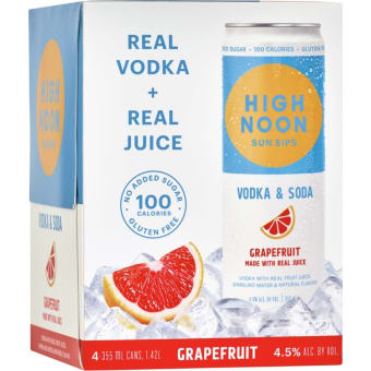High Noon Grapefruit Hard Seltzer - 4 cans / 355ml