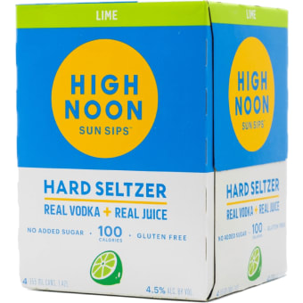High Noon Lime Hard Seltzer - 4 cans / 355mL
