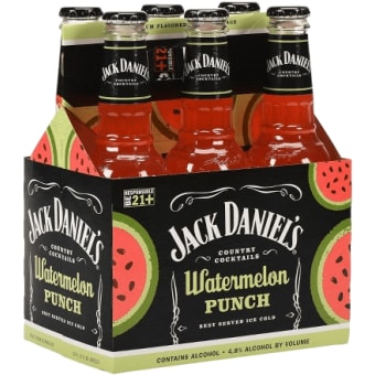 Jack Daniel's Country Cocktails Watermelon Punch Seltzer - 6 bottles / 10oz