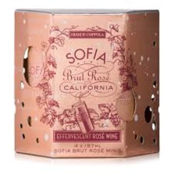 Sofia Brut Rose Sparkling Wine 4X187Ml