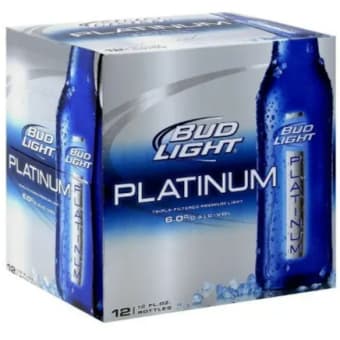 Bud Light Platinum - 12 bottles / 12oz