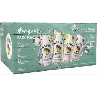 Malibu Splash Hangout Mix Pack Sparkling Malt Beverage - 8 cans / 12oz