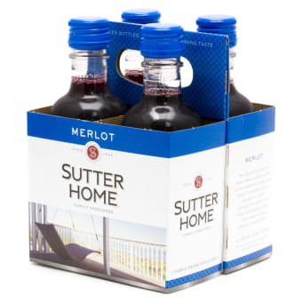 Sutter Home Merlot - 4 plastic bottles / 187mL