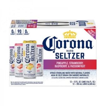 Corona Hard Seltzer Gluten Free Variety Pack 2 Spiked Sparkling Water - 12 cans / 12oz