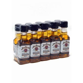 Jim Beam Bourbon Whiskey - 10 bottles / 50mL