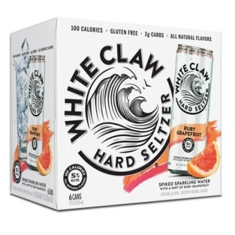 White Claw Ruby Grapefruit Hard Seltzer - 6 cans / 12oz