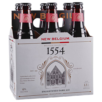 New Belgium 1554 Enlightened Dark Ale - 6 bottles / 12oz