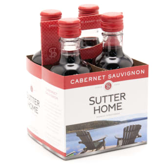 Sutter Home Cabernet Sauvignon - 4 plastic bottles / 187mL