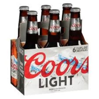Coors Light 6pk bottles