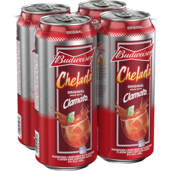 Budweiser Chelada with Clamato - 4 cans / 16oz