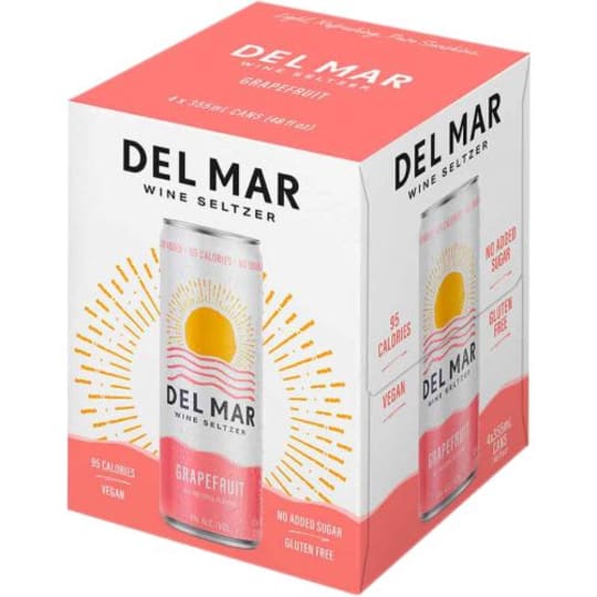 Del Mar Wine Seltzer Grapefruit 4 Pack 355Oz can Del Mar Wine Seltzer Grapefruit 4 Pack 355Oz can -