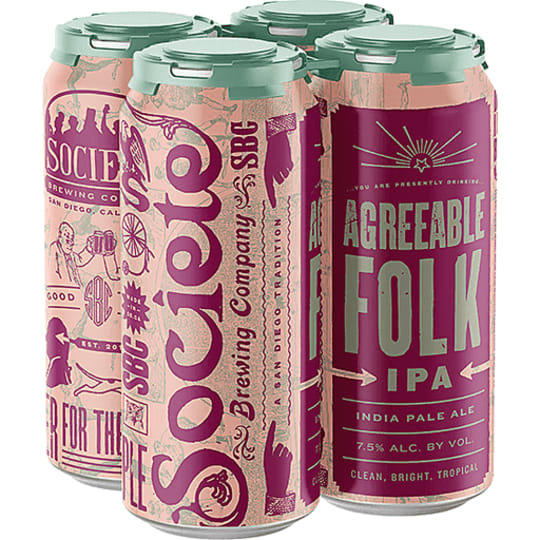 Societe Agreeable Folk IPA 4 pack 16oz can Societe Agreeable Folk IPA 4 pack 16oz can -