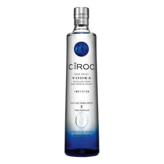 Ciroc Vodka 750 ml - Ciroc Vodka is a five times distilled French vodka using grapes from the Gaillac and Cognac region. Enjoy its one-of-a-kind sleek sipping.