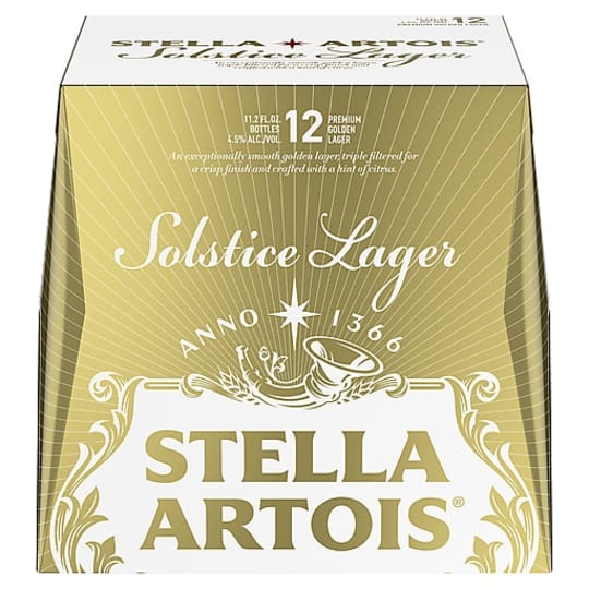 Stella Artois 12oz bottles- 12 pack