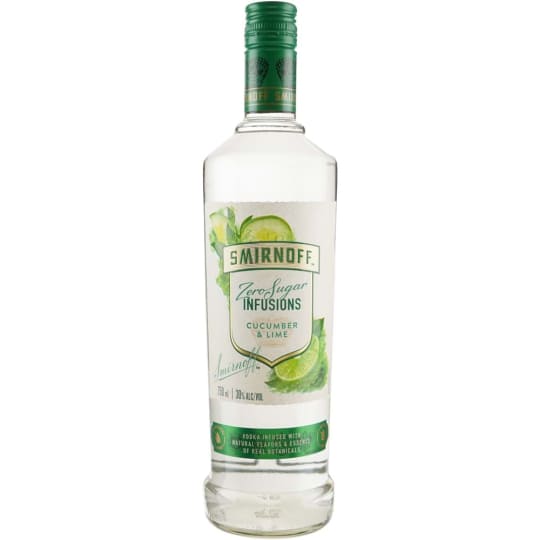 SMIRNOFF ZERO CUCUMBER LIME 750ML - 